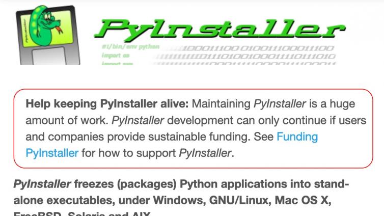  PyInstaller将Python程序打包成Windows、Linux 和 Mac OS X的可执行程序