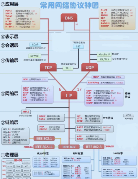 网络工程师必备---网络协议图